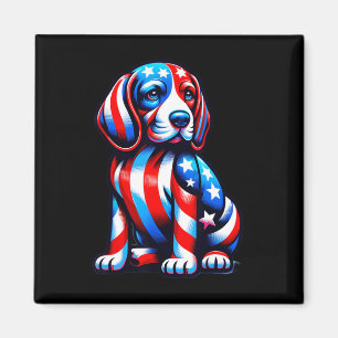 Imán Perro Beagle Cute Bandera Ee.Uu. Hombres Amantes D