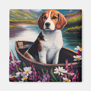 Imán Perro Beagle en una Paleta: Una Aventura Escénica