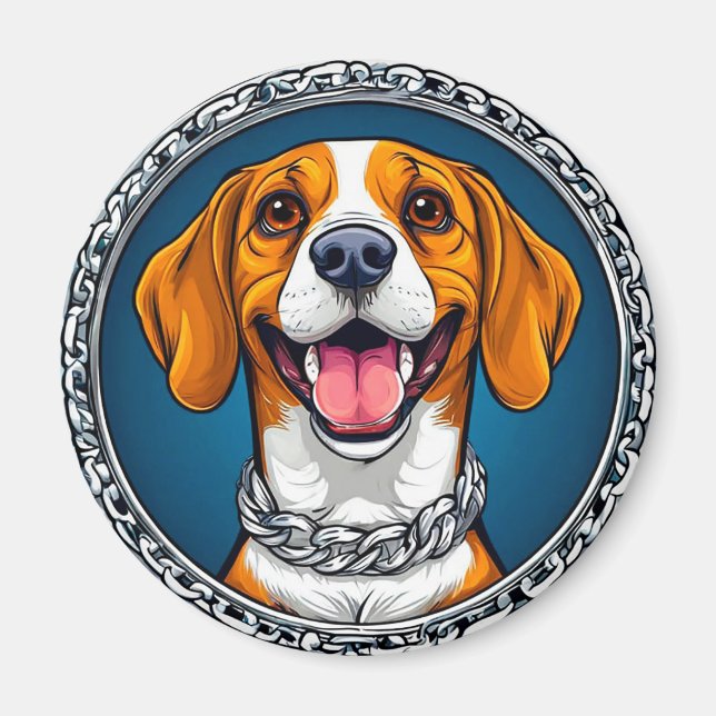 Imán Perro Beagle lindo (Frente)