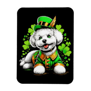 Imán Perro Bichon Frise Día de San Patricio