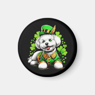 Imán Perro Bichon Frise Día de San Patricio