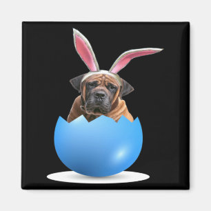 Imán Perro Boerboel Conejo de Pascua Huevo de Colores C