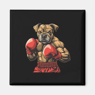 Imán Perro Boxer Guantes de Boxeo Gráfico Para Hombres