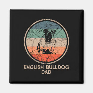 Imán Perro bulldog - Bulldog inglés vintage