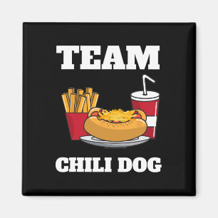 Imán Perro Caliente Con Chili Y Hombre Perro Caliente Y