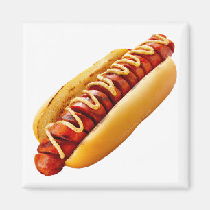 Imán Perro caliente de SlipperyJoe's con vibra de BBQ d