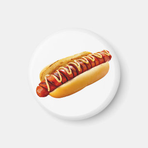 Imán perro caliente de SlipperyJoe's con vibra de BBQ d