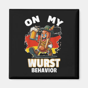 Imán Perro caliente en mi comportamiento de Wurst Hombr