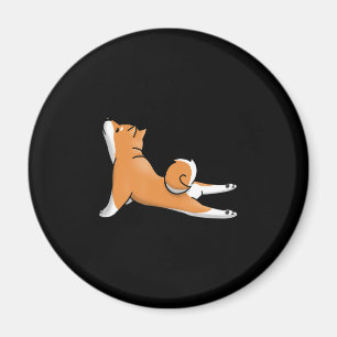 Imán Perro chiba u   yoga pose   regalo de cumpleaños