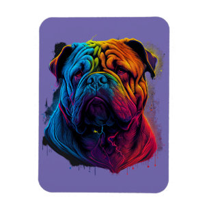Imán Perro chino Shar Pei brillante y brillante, Shar-P