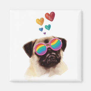 Imán Perro con corazón El día de San Valentín
