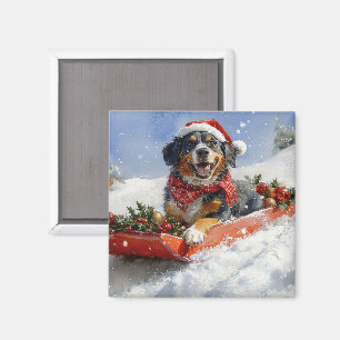 Imán Perro congestionado de Bluetick en Navidades de ma