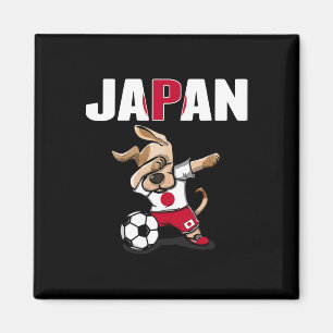 Imán Perro Dabbing Japón Jersey Fans Fútbol Bandera Jap