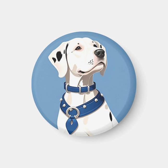 Imán Perro dálmata con collar azul (Frente)