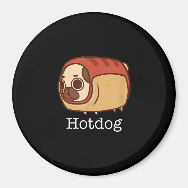 Imán Perro de acceso directo | Encantador Perro Pug Lov (Frente)