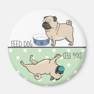 Imán Perro de alimentación / Perro Fed Cute Pug
