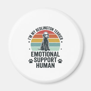 Imán Perro de apoyo emocional Bedlington Terrier Vintag