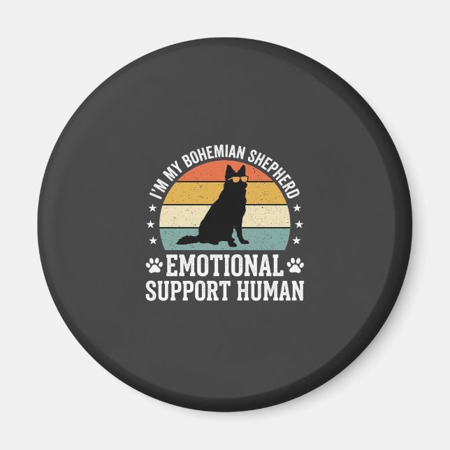 Imán Perro de apoyo emocional humano pastor bohemio (Frente)