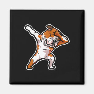 Imán Perro de baile Dab Dance Dabbing Bulldog inglés