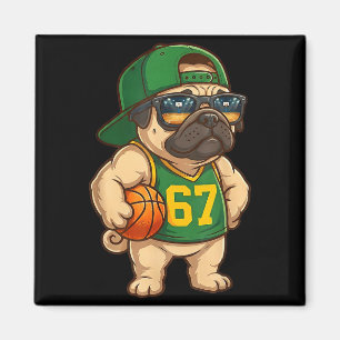 Imán Perro De Baloncesto Pug 67 Argot De Gen Alpha Srts