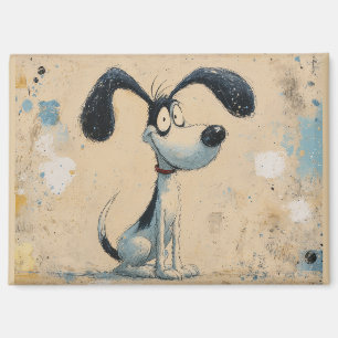 Imán Perro de dibujos animados divertido: arte de perro