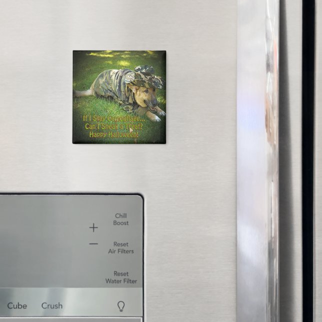 Imán Perro de Halloween en camuflaje (In situ (nevera))