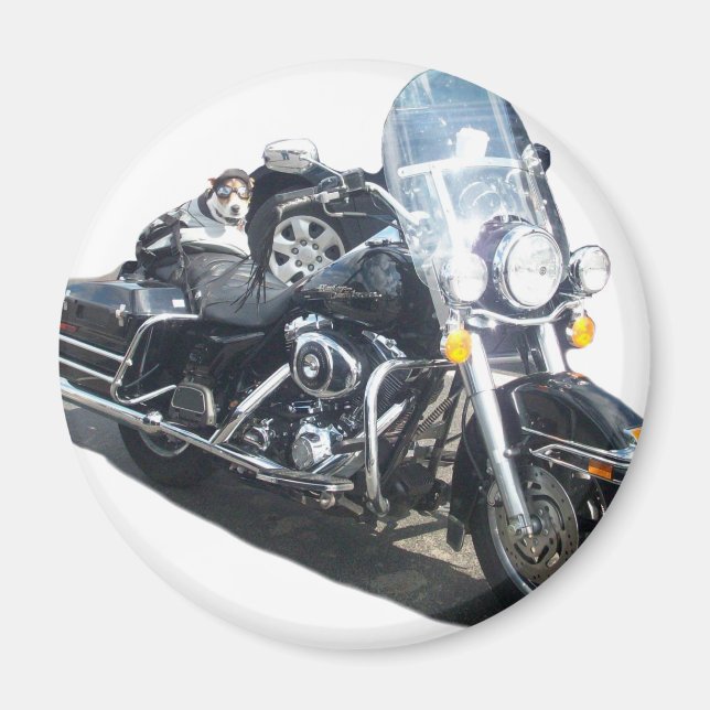Imán Perro De Hog De Motocicleta Nacido Para Montar Rus (Frente)
