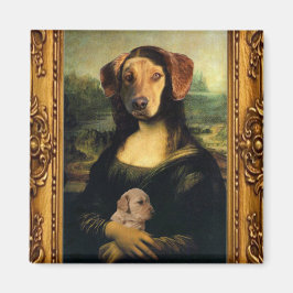Imán Perro de la Mona Lisa - Golda Lisa - Famoso retrat