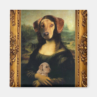 Imán Perro de la Mona Lisa - Golda Lisa - Famoso retrat