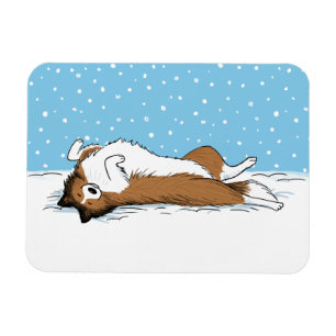 Imán Perro de la nieve del perro pastor de Shetland -