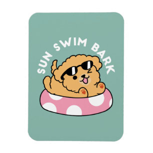 Imán Perro de la Vibes de Verano - Cachorro flotante co