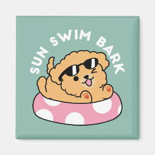 Imán Perro de la Vibes de Verano - Cachorro flotante co