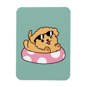 Imán Perro de la Vibes de Verano - Cachorro flotante co