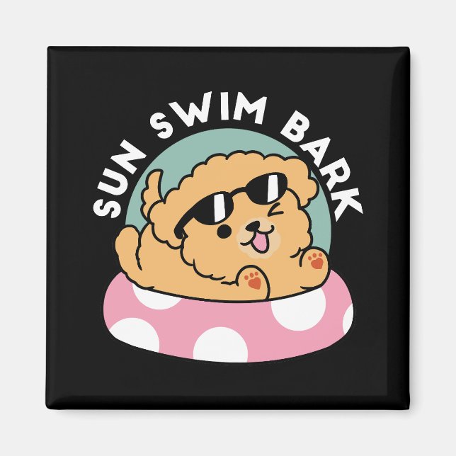 Imán Perro de la Vibes de Verano - Cachorro flotante co (Frente)