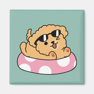 Imán Perro de la Vibes de Verano - Cachorro flotante co