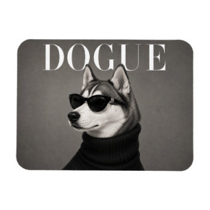Imán Perro de moda de lujo Siberian Husky retrato Flexi