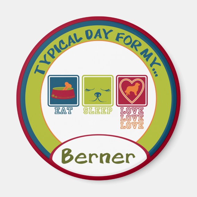 Imán Perro de montaña de Bernese [Berner] (Frente)