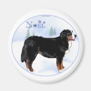Imán Perro de montaña Noel Bernese - Personalizado