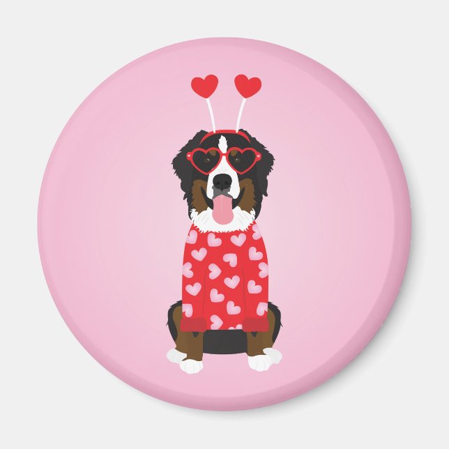 Imán Perro de montaña Valentine Bernese (Frente)