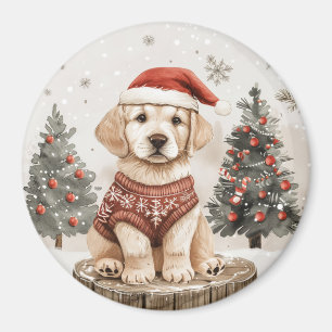 Imán Perro de Navidad Labrador Retriever