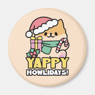 Imán Perro de Navidades Cuadros - Yappy Howlidays