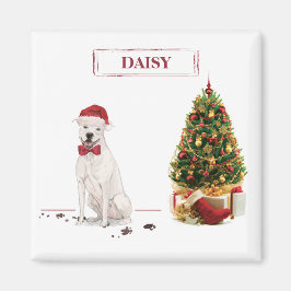 Imán Perro de Navidades divertidos de Staffordshire Ter