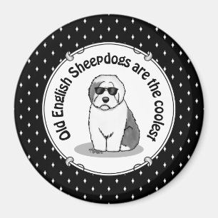 Imán Perro de oveja inglés antiguo de Guay (gris 1) gra