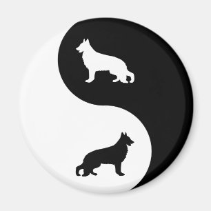 Imán Perro de pastor alemán Yin Yang
