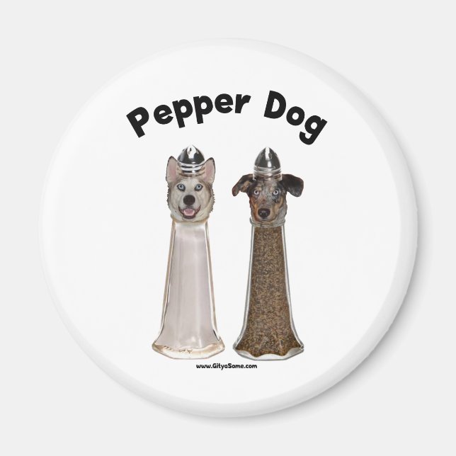 Imán Perro de Pepper y Perro Salado (Frente)