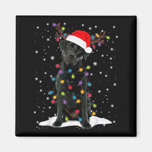 Imán Perro de pijama de luz de árbol de Navidad Labrado