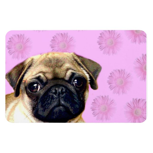Imán Perro de pug (Horizontal)