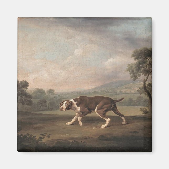 Imán Perro de puntero español (por George Stubbs) (Frente)