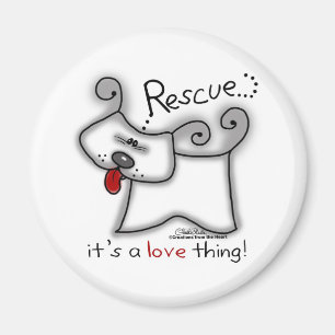 Imán Perro de rescate... Es cosa de amor