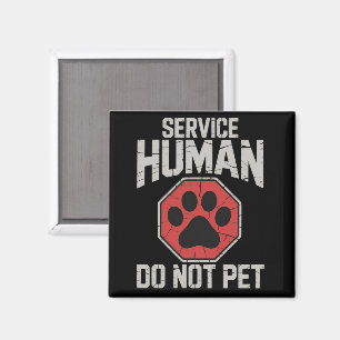 Imán Perro de Servicio Humano No Acacaricie Rescatista